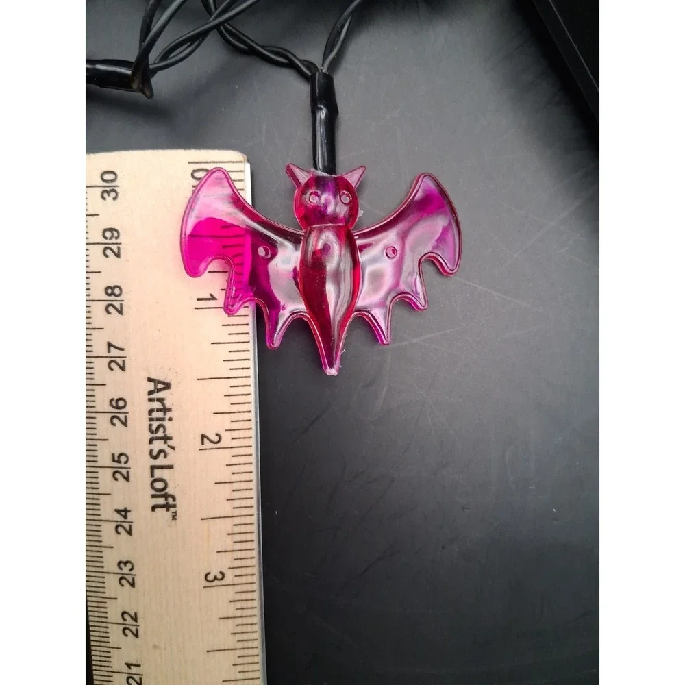 2 Sets Halloween PURPLE BATS String Lights 20 Lights EACH-Battery Operated *READ